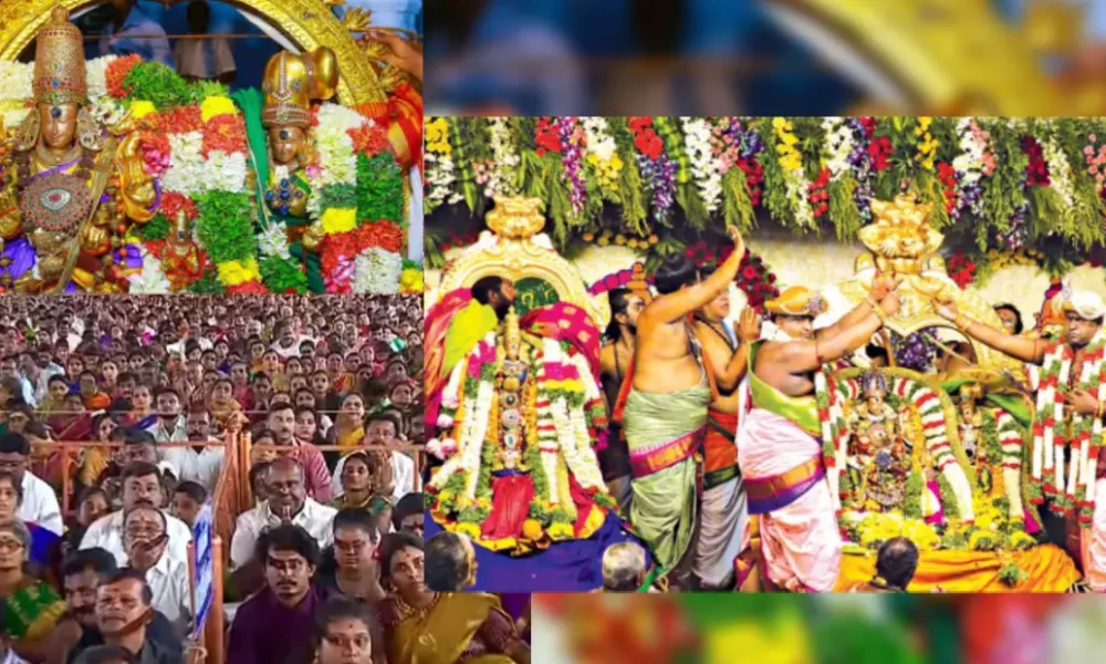 கோலாகலமாக நடைபெற்ற மீனாட்சி சுந்தரேசுவரர் திருக்கல்யாண வைபவம்