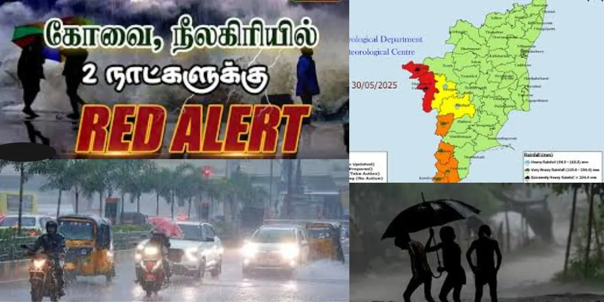 நீலகிரி, கோவை மாவட்டங்களுக்கு 2 நாட்களுக்கு ரெட் அலர்ட்!