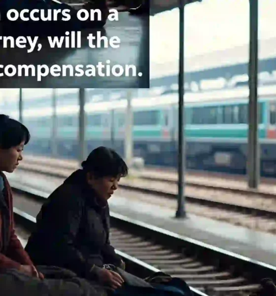 If a death occurs on a train journey, will the family get compensation?