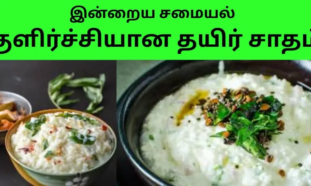 இன்றைய சமையல் குளிர்ச்சியான தயிர் சாதம்